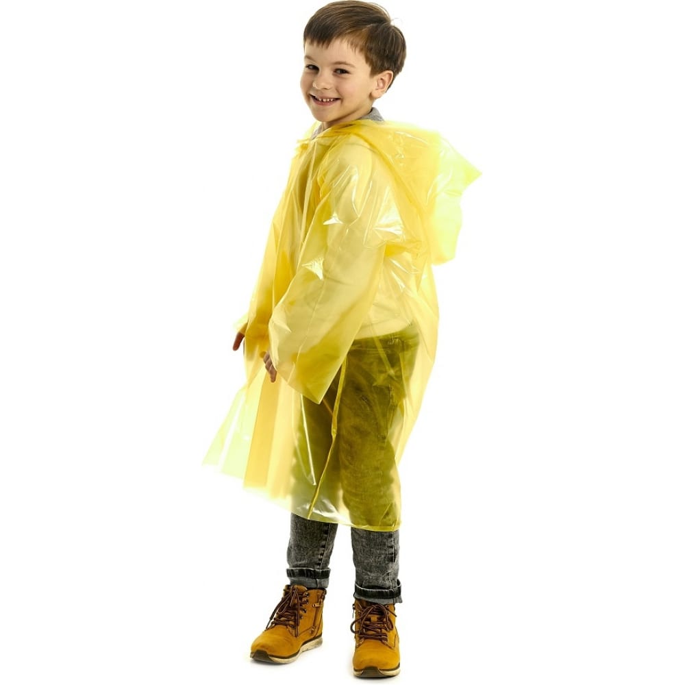 фото Детский дождевик-плащ спец серия стандарт 6, 8 лет, цвет желтый, пвд гп6-3-ж