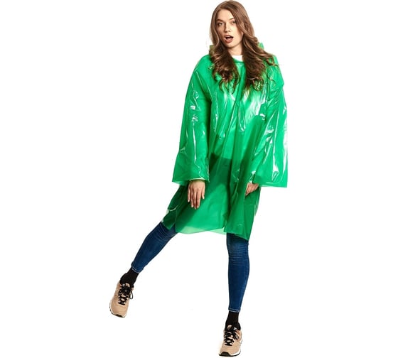 Изображение товара Взрослый универсальный дождевик-плащ СПЕЦ серия Стандарт, цвет зеленый, пвд ГП5-3-З