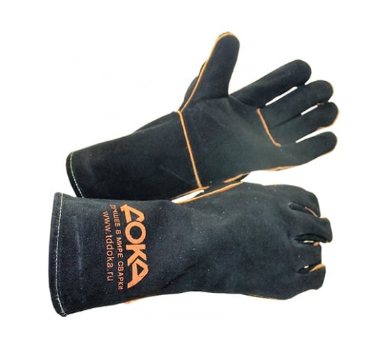 Изображение товара Спилковые краги Дока, АВ, кевлар, черные RX4010.14