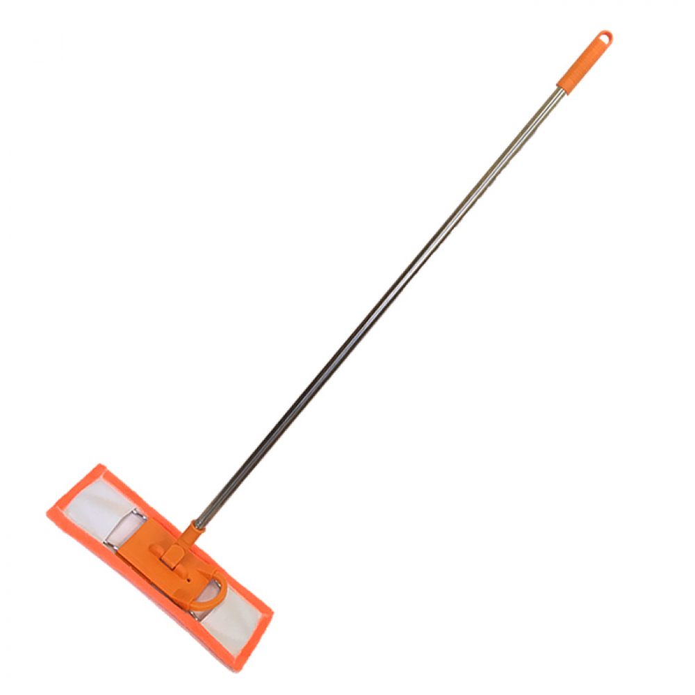 Швабра Умничка швабра плоская микрофибра 128 см оранжевый телескопическая ручка оранжевая микрофибра лапша мультипласт умничка kd 8118 o