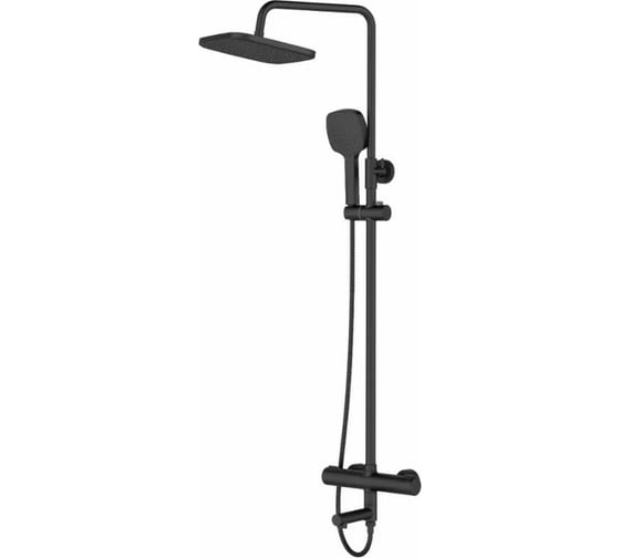 Изображение товара Душевая система Orange с термостатом черного цвета в комплекте T02S4-911b