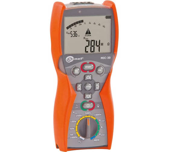 Изображение товара Измеритель параметров электроизоляции SONEL MIC-30 WMRUMIC30