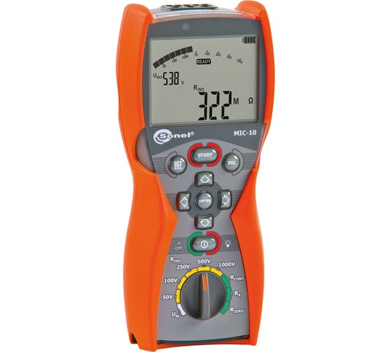 Изображение товара Измеритель параметров электроизоляции SONEL MIC-10 WMGBMIC10