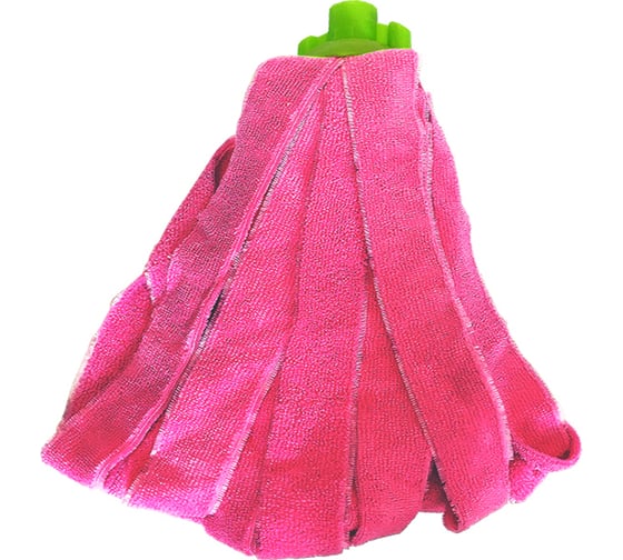 Изображение товара Матерчатая насадка для мытья пола Умничка микрофибра резаная, 140г, розовая M-140/C/IN