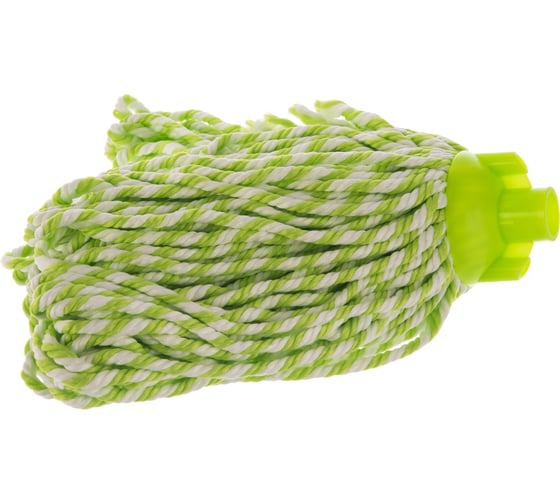 Изображение товара Веревочная насадка для мытья пола Умничка микрофибра, белая M-150/2