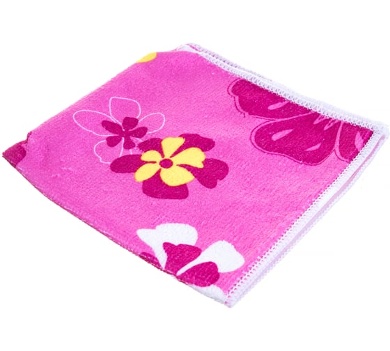 Изображение товара Салфетка из микрофибры с рисунком Рыжий кот M-04P розовая, 30х30 см 310210