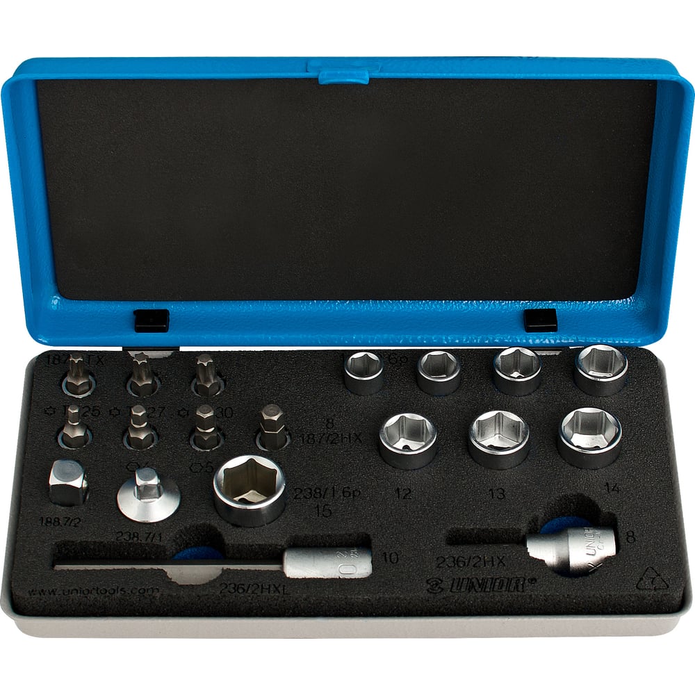 Набор торцевых головок и бит Unior