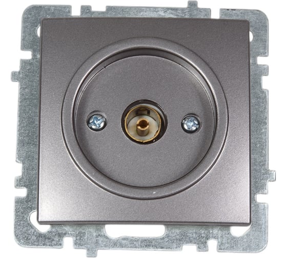 Изображение товара Механизм розетки NILSON 1СП тв конечный антрацит Touran/Alegra metallic 24160429