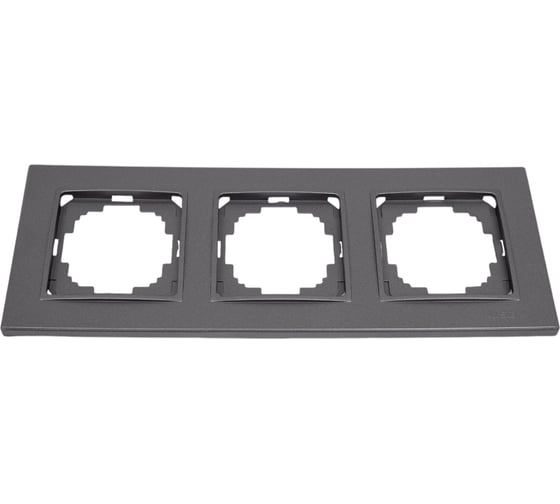 Изображение товара Рамка NILSON трехместная антрацит Alegra metallic 25160093