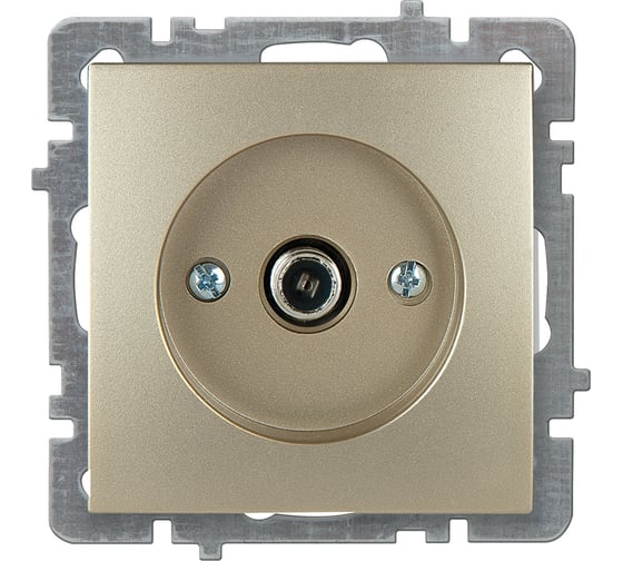 Изображение товара Механизм розетки NILSON 1СП тв-спутник золото Touran/Alegra metallic 24150465