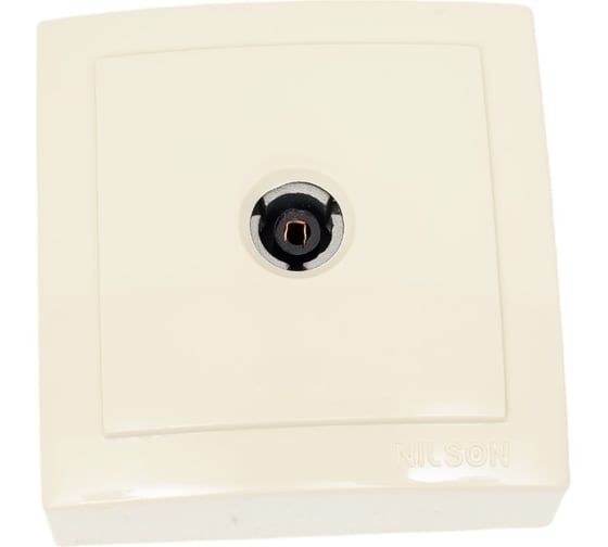 Изображение товара Розетка NILSON 1ОП тв проходная 11dB крем Themis naturel 26121032
