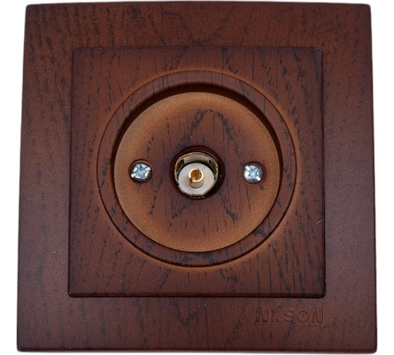 Изображение товара Розетка NILSON 1СП тв конечная орех Touran wood 24271029