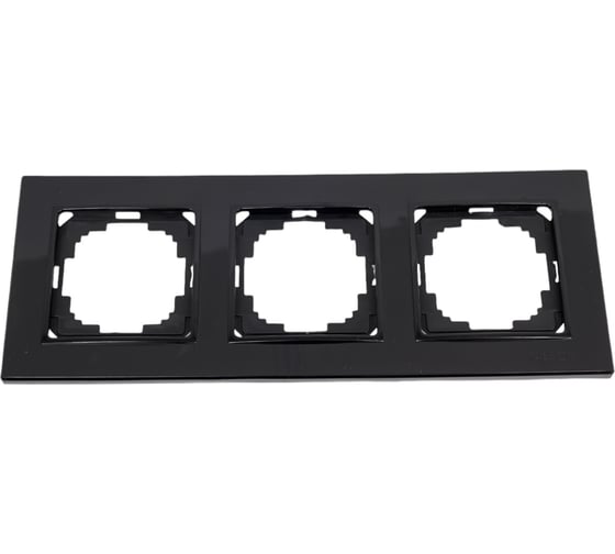 Изображение товара Рамка NILSON трехместная черная Alegra 25220093