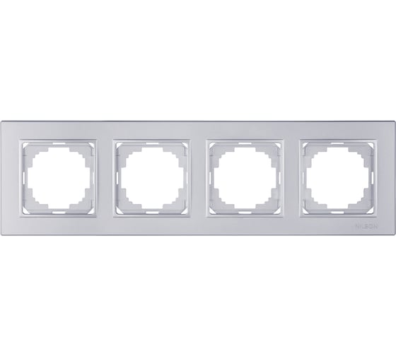 Изображение товара Рамка NILSON четырехместная серебро Alegra metallic 25130094