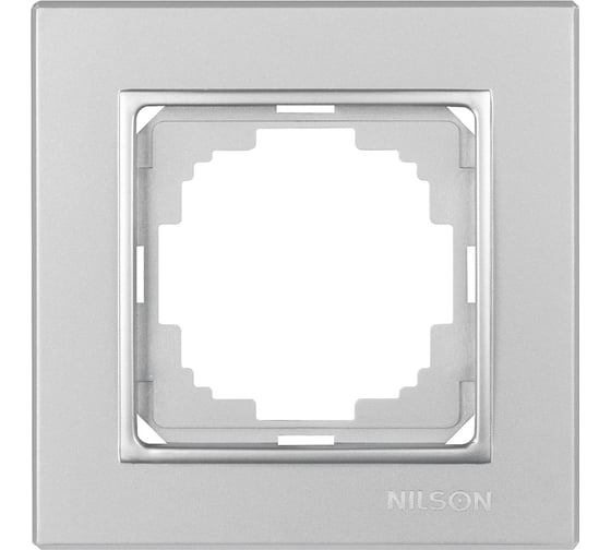 Изображение товара Рамка NILSON одноместная серебро Alegra metallic 25130091
