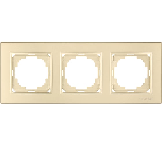 Изображение товара Рамка NILSON трехместная золото Alegra metallic 25150093