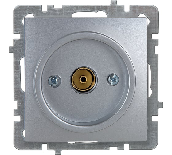 Изображение товара Механизм розетки NILSON 1СП тв конечный серебро Touran metallic 24130429