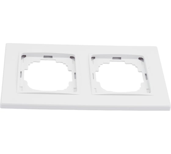 Изображение товара Рамка NILSON двухместная белая Alegra naturel 25110092