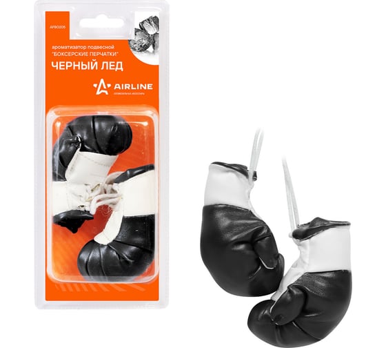 Изображение товара Подвесной ароматизатор Airline Боксерские перчатки черный лед AFBO205