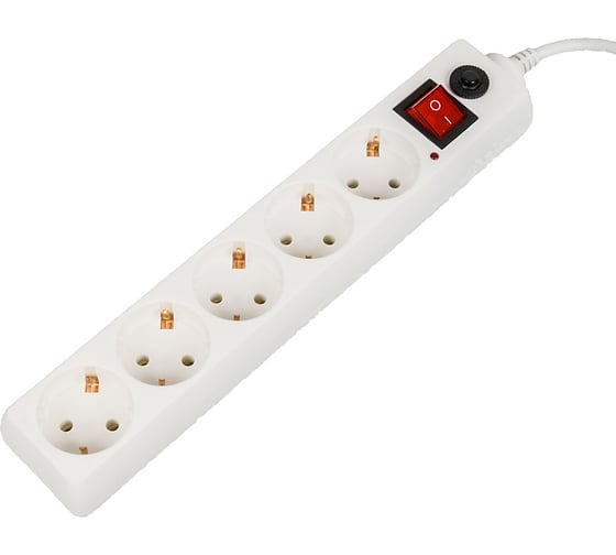 Изображение товара Сетевой фильтр BURO 500SH-1.8-W 1.8м, 5 розеток, белый, коробка 992284
