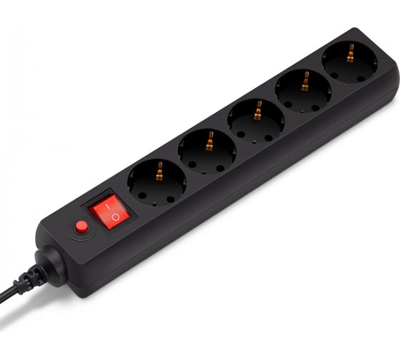 Изображение товара Сетевой фильтр BURO 500SH-10-B 10м, 5 розеток, черный, коробка 992303