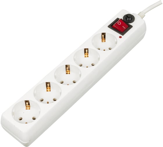 Изображение товара Сетевой фильтр BURO 500SH-5-W 5м, 5 розеток, белый, коробка 992295