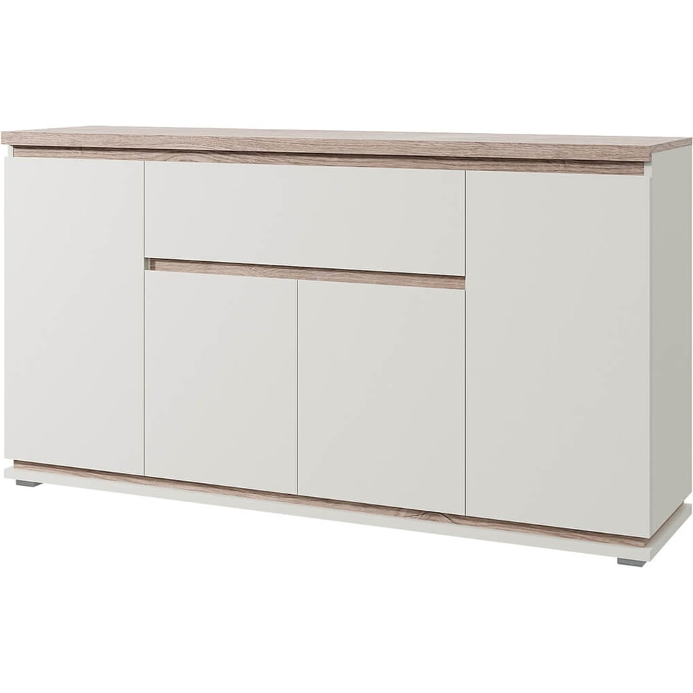 Изображение товара Тумба Anrex LIMA 4D1S современная с ящиком и полками, цвет персидский жемчуг/мадура