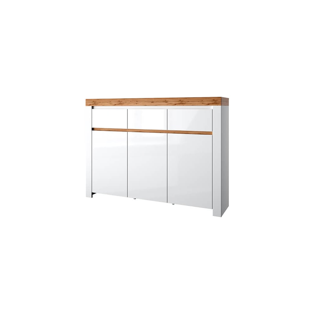 Изображение товара Тумба Anrex 3D3S TAURUS белый глянец дуб вотан современная мебель