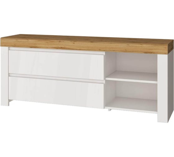 Изображение товара Тумба Anrex RTV 2S2N, TAURUS, цвет белый\дуб вотан 669703