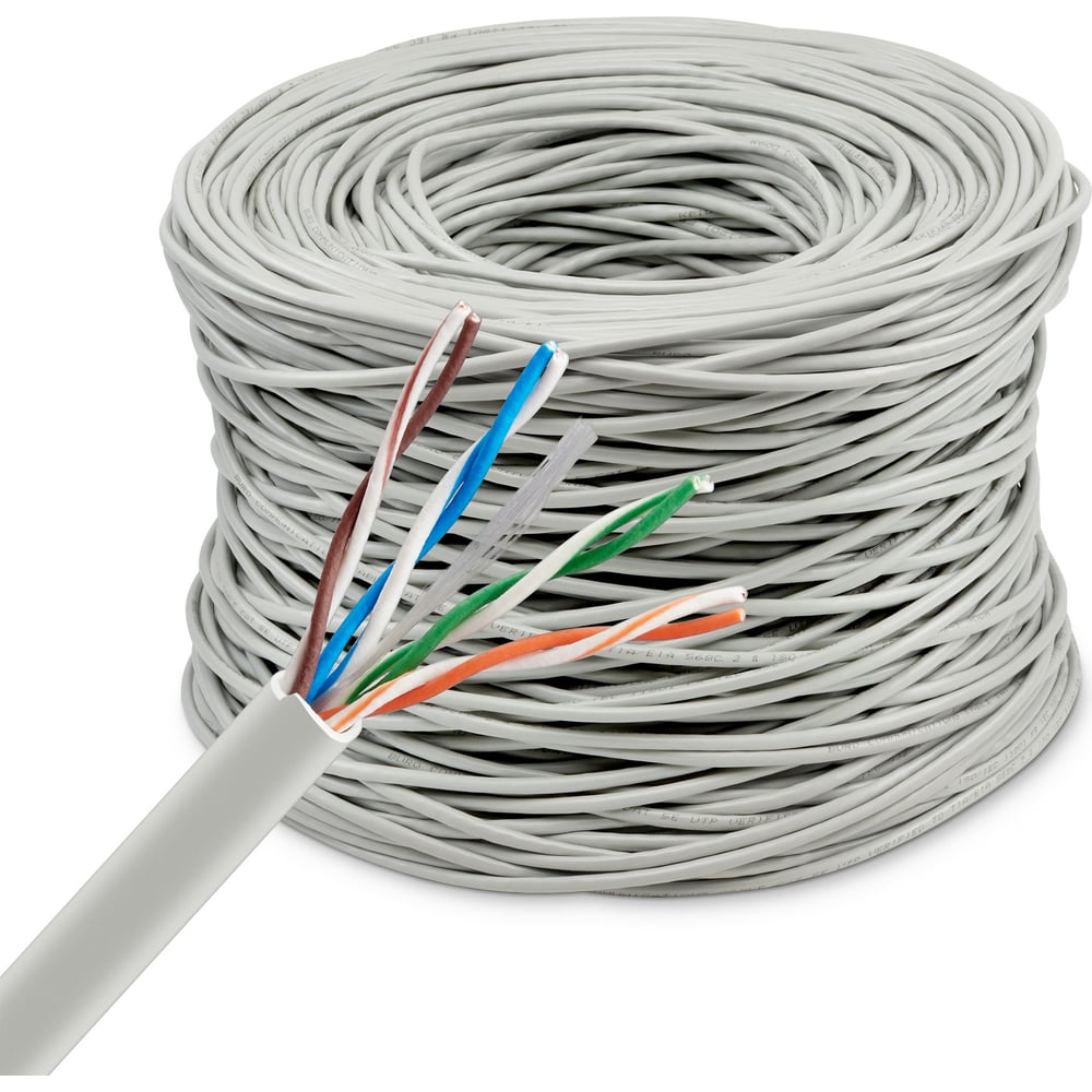 Изображение товара Кабель сетевой BURO BU-CCA-040 UTP 4 пары 305м серый