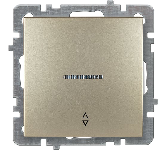 Изображение товара Механизм выключателя NILSON 1СП проходной с подсветкой золото Touran/Alegra metallic 24150408