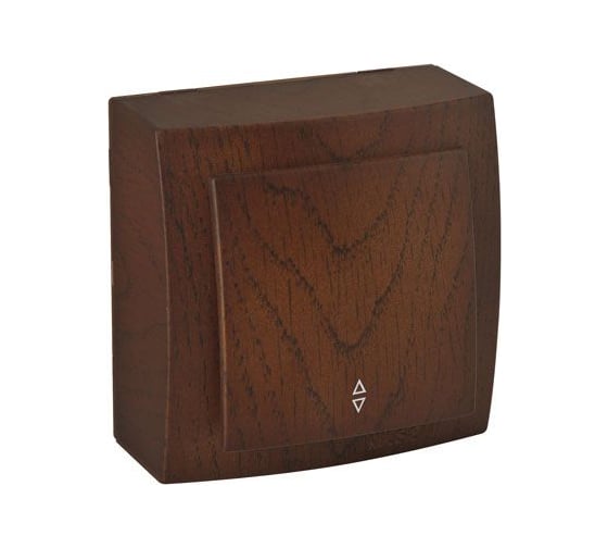 Изображение товара Выключатель NILSON 1ОП проходной орех Themis wood 26271007