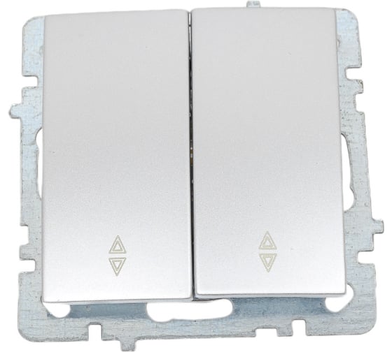 Изображение товара Механизм выключателя NILSON 2СП проходной серебро Touran/Alegra metallic 24130409