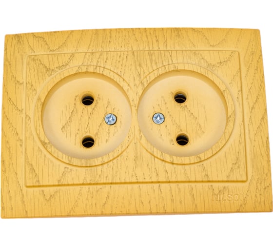Изображение товара Розетка NILSON 2СП клен Touran wood 24281024