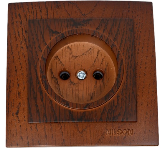 Изображение товара Розетка NILSON 1СП орех Touran wood 24271015
