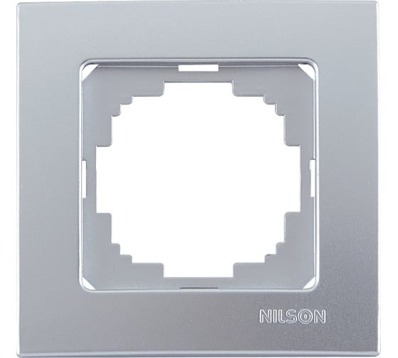 Изображение товара Рамка NILSON одноместная серебро Touran metallic 24130091