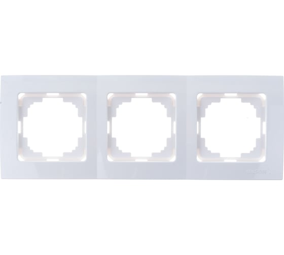 Изображение товара Рамка NILSON трехместная белая Touran naturel 24110093