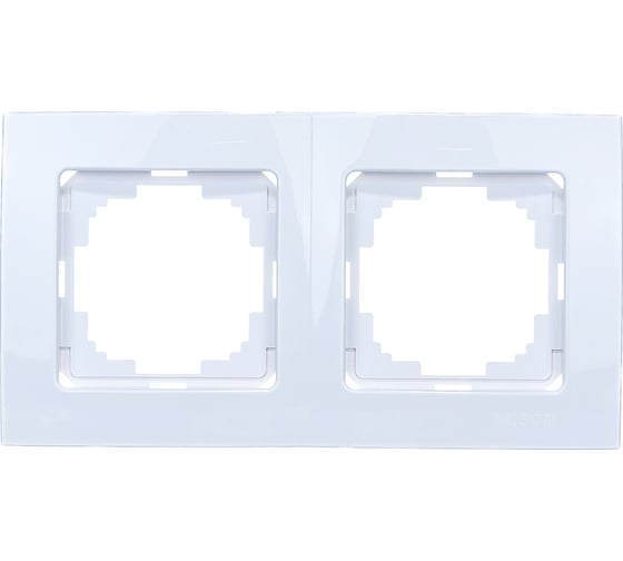 Изображение товара Рамка NILSON двухместная белая Touran naturel 24110092