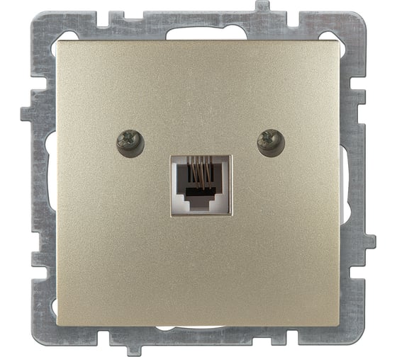 Изображение товара Механизм розетки NILSON 1СП телефонный RJ11 золото Touran/Alegra metallic 24150440