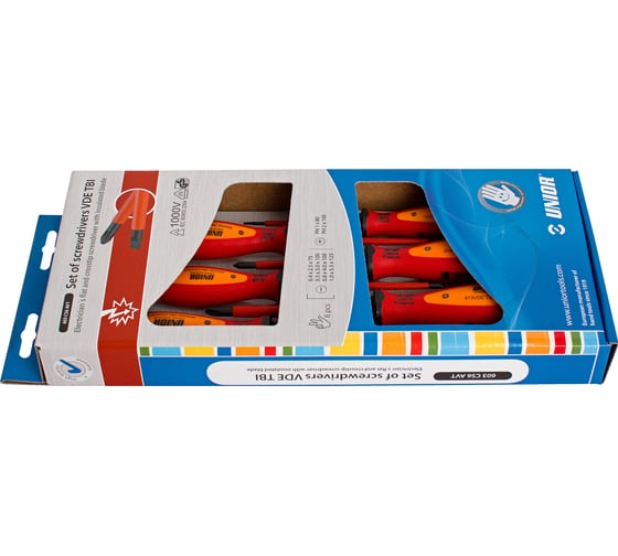 Изображение товара Набор отверток Unior шлиц/крест, изолированные VDE 1000V, 6 предметов 3838909176536