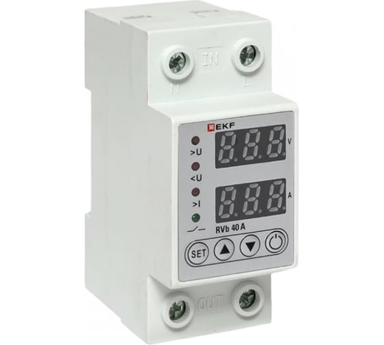 Изображение товара Реле напряжения и тока EKF с дисплеем RVb 40A rvb-m40a