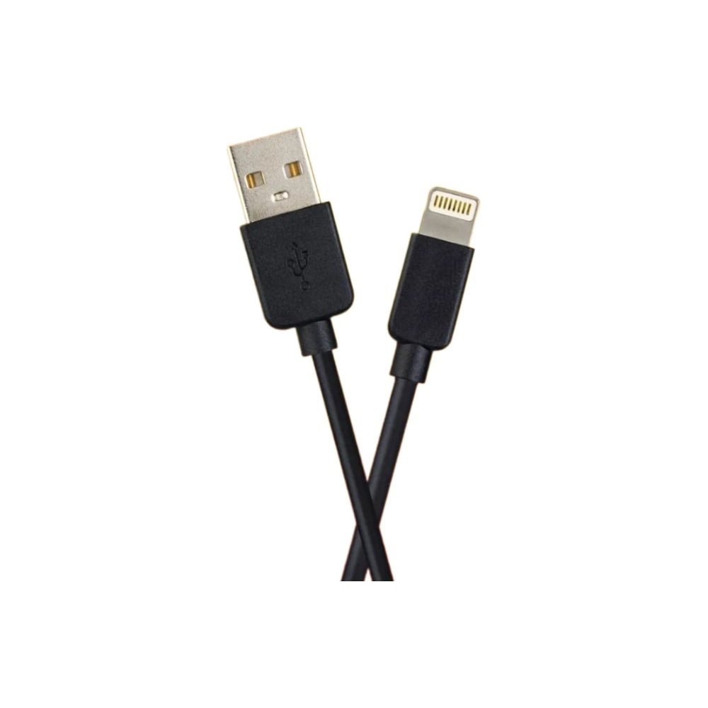 Изображение товара Кабель Perfeo USB A вилка - Lightning 2 м черный для быстрой зарядки
