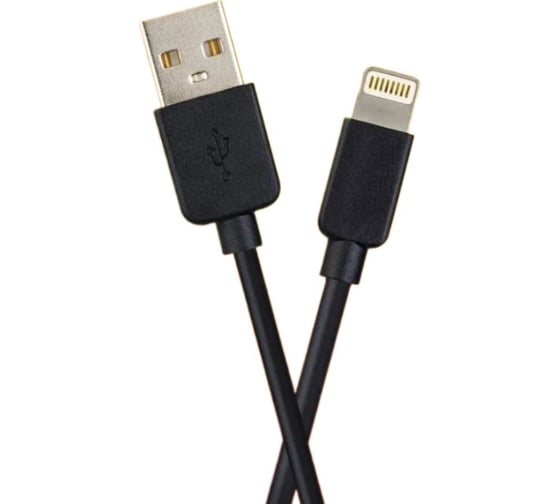 Изображение товара Кабель Perfeo USB A вилка - Lightning вилка, черн., 2 м (I4321) 30017947