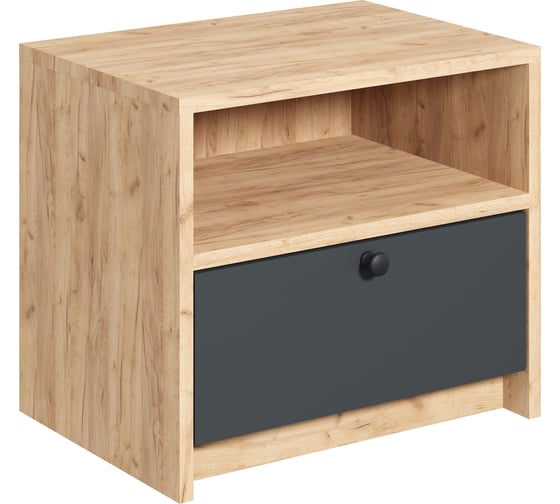 Изображение товара Тумба прикроватная Атмосфера Рино Дуб золотой крафт/Антрацит 00-00025252