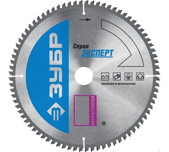 Изображение товара Диск пильный по алюминию Мультирез (180x30 мм; 60T) Зубр 36907-180-30-60_z01