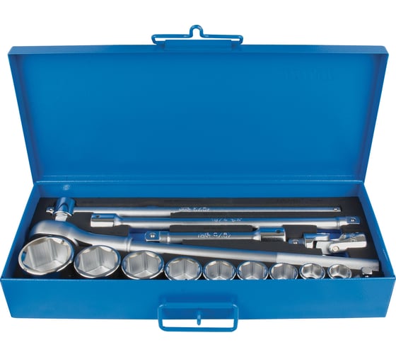 Изображение товара Набор торцевых головок Unior на 3/4" дюйма, в металлическом ящике, 15 предметов, 22-55мм 3838909199276