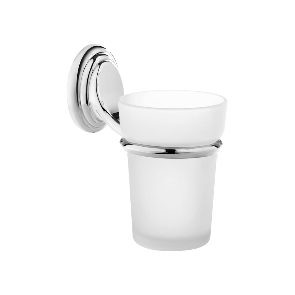 Стеклянный стакан для ванной FORA стакан для ванной allen brau infinity двойной белый матовый 6 21003 31
