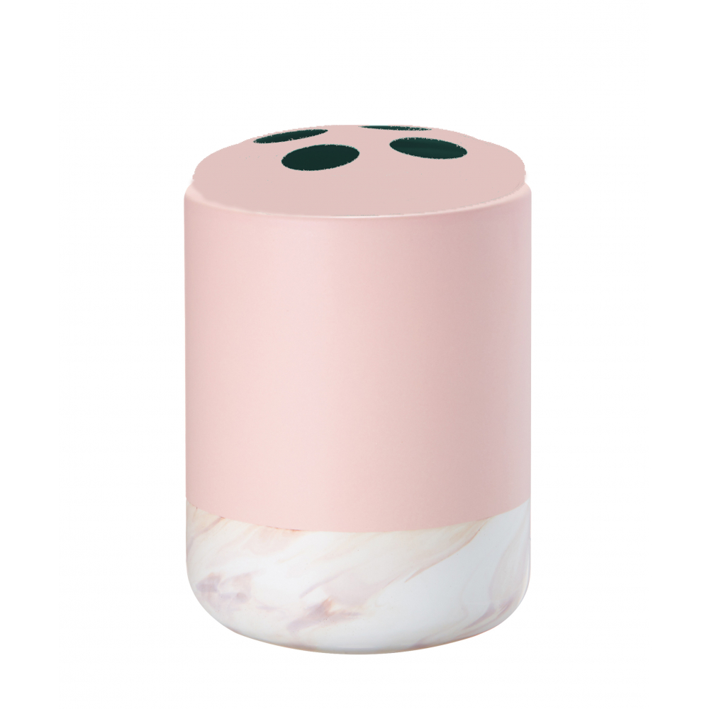 фото Настольный стакан для зубных щёток fora trendy розовый, керамика for-tr042