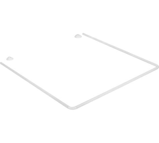 Изображение товара Карниз для ванной FORA алюминиевый, универсальный, белый 390KUW