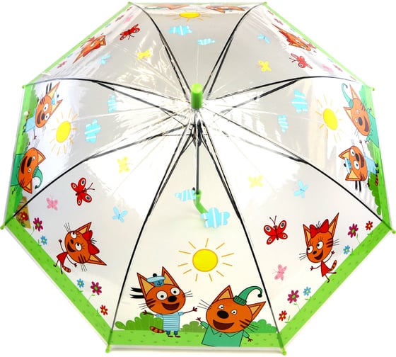 Изображение товара Прозрачный зонт для детей ND Home Три Кота, полуавтоматический, дизайн 1 308136